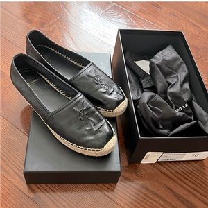 AUTHENTIC YSL leather espadrilles size 38.5